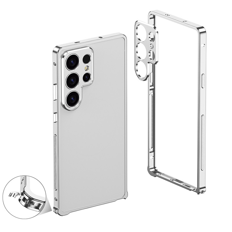 Metal Bare Frame Heat Sink Case For Samsung Galaxy S25 Ultra