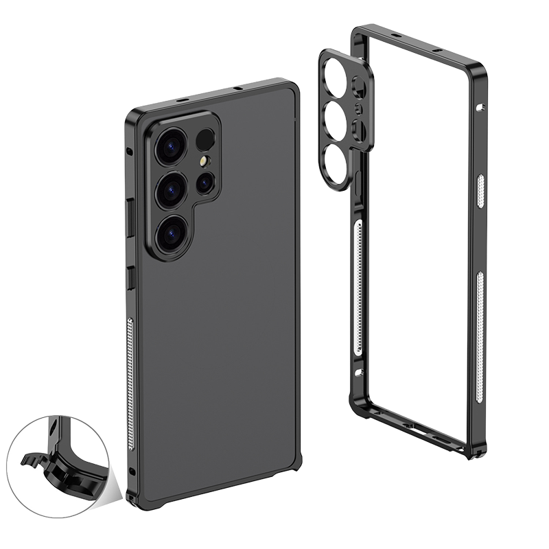 Metal Bare Frame Heat Sink Case For Samsung Galaxy S25 Ultra