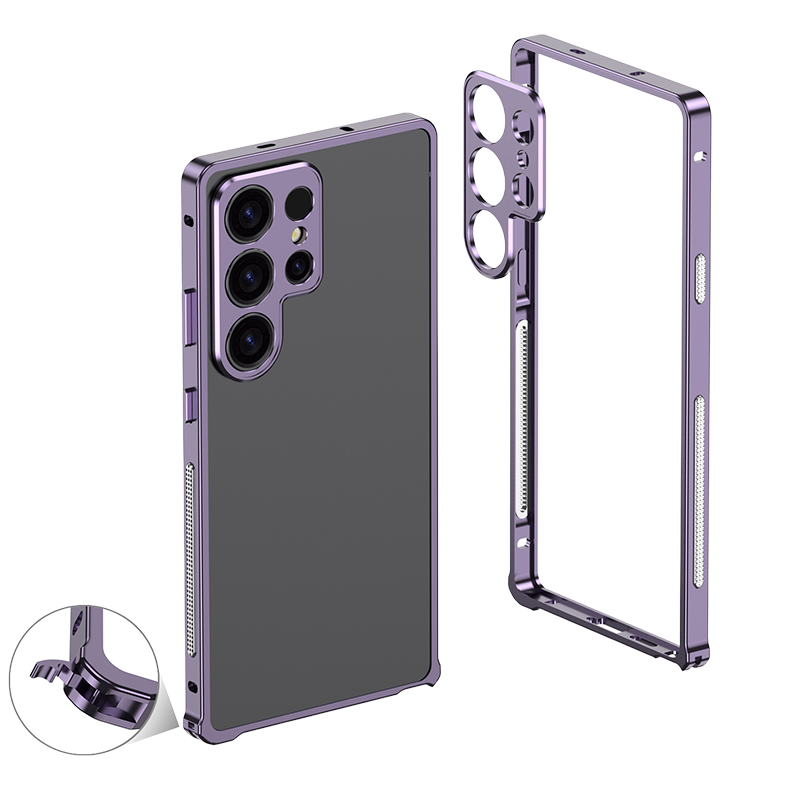 Metal Bare Frame Heat Sink Case For Samsung Galaxy S25 Ultra
