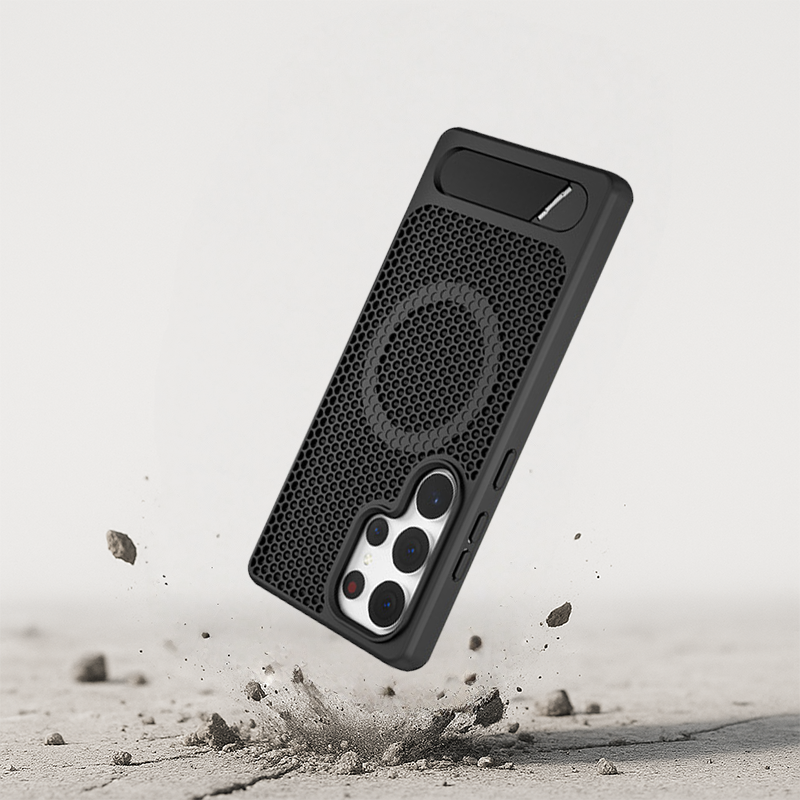 X2 Honeycomb Cooling Magnetic Kickstand Case For Samsung S25 Ultra
