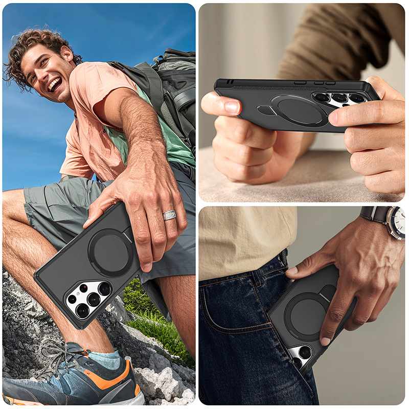 Military-Grade Protection Magnetic Kickstand Case For Samsung S25 Ultra