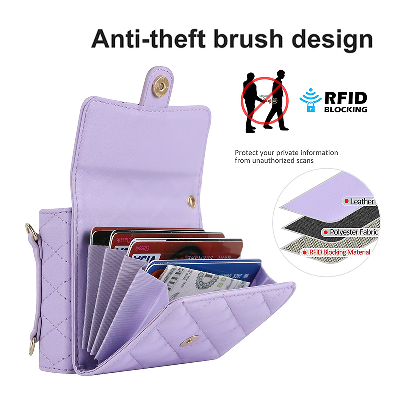 Premium RFID Wallet Case For Samsung Z Flip7/Flip6