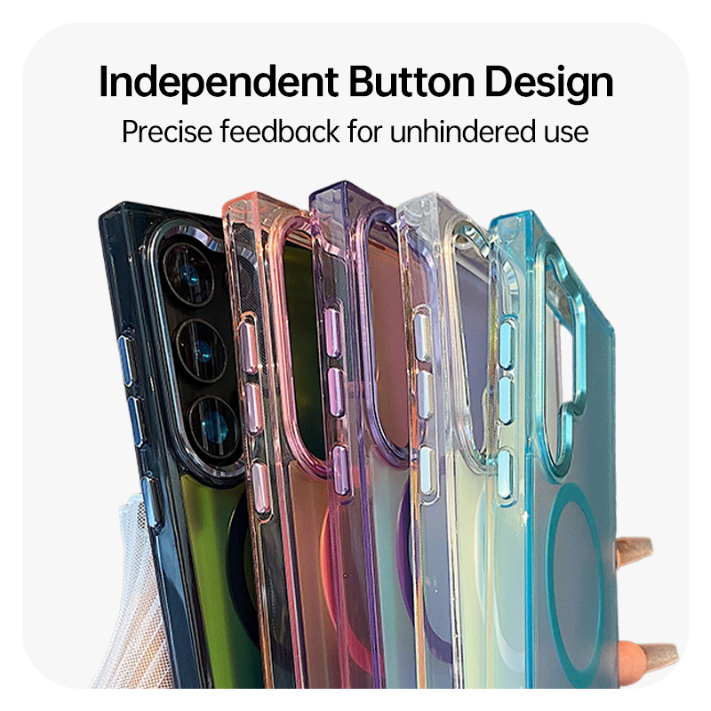 Colorful Magnetic Case With Lanyard For Samsung S25 Series