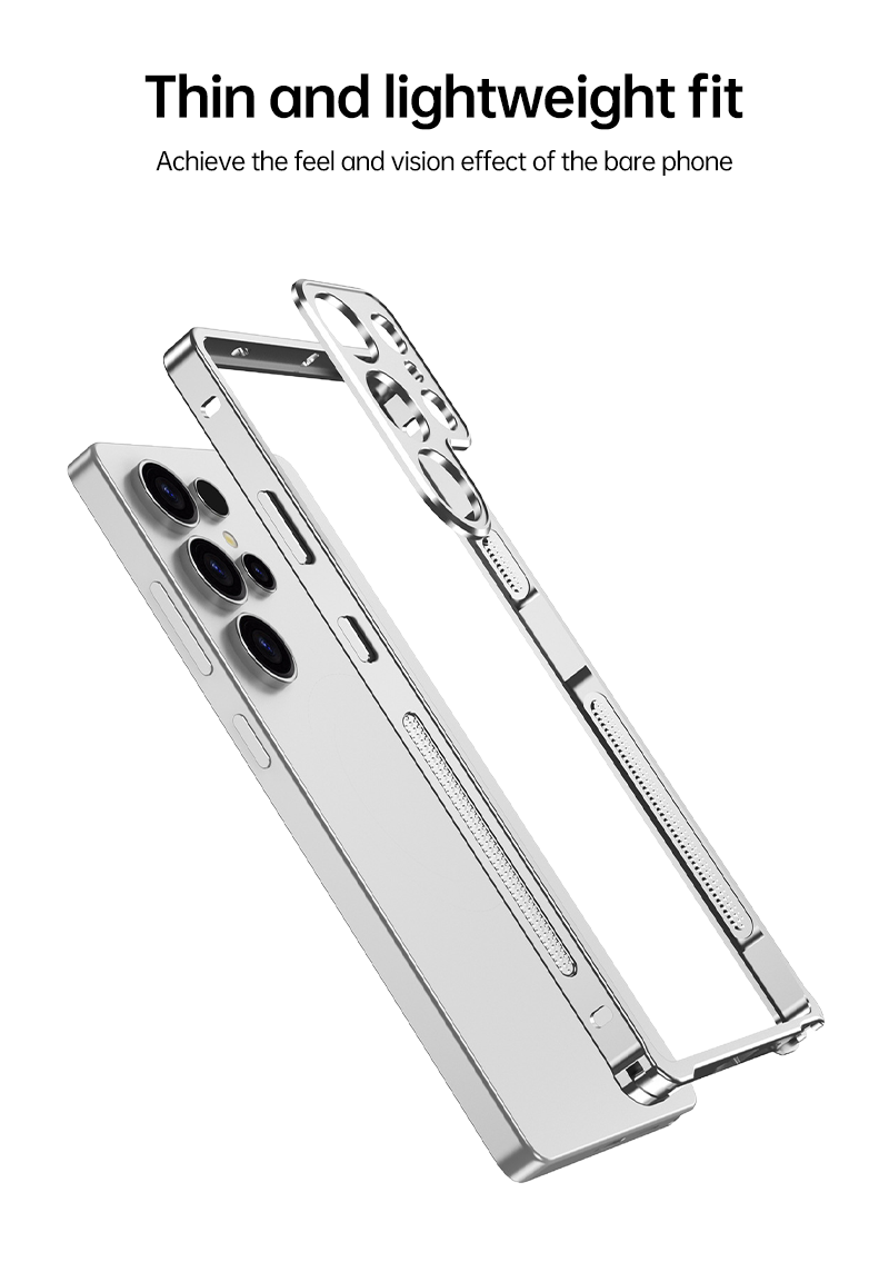 Metal Bare Frame Heat Sink Case For Samsung Galaxy S25 Ultra