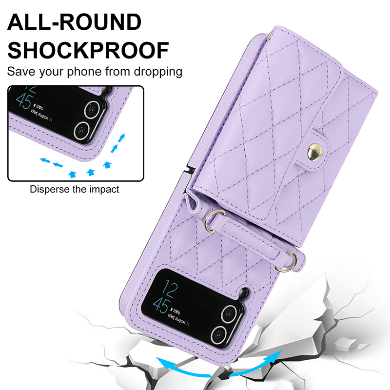 Premium RFID Wallet Case For Samsung Z Flip7/Flip6
