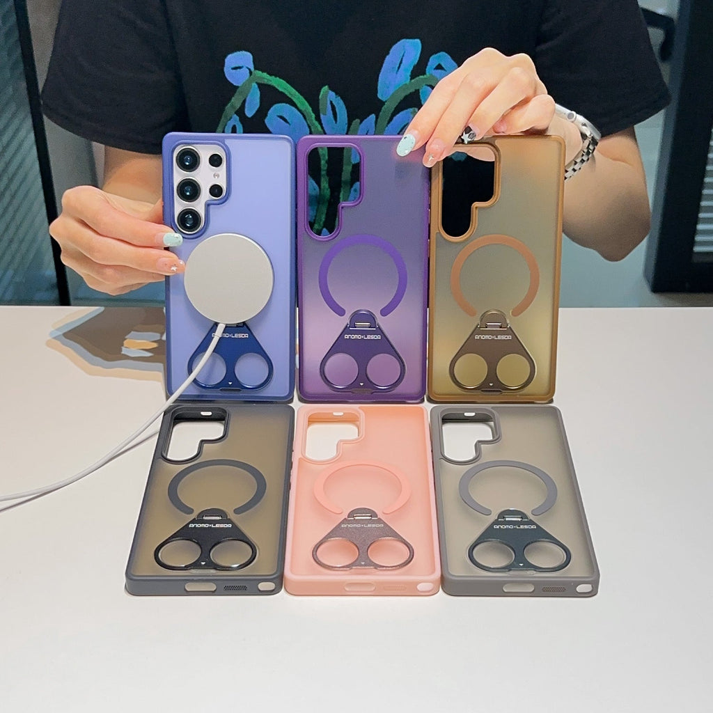 Tri-Ring Magnetic Stand Case For Samsung S25 Ultra