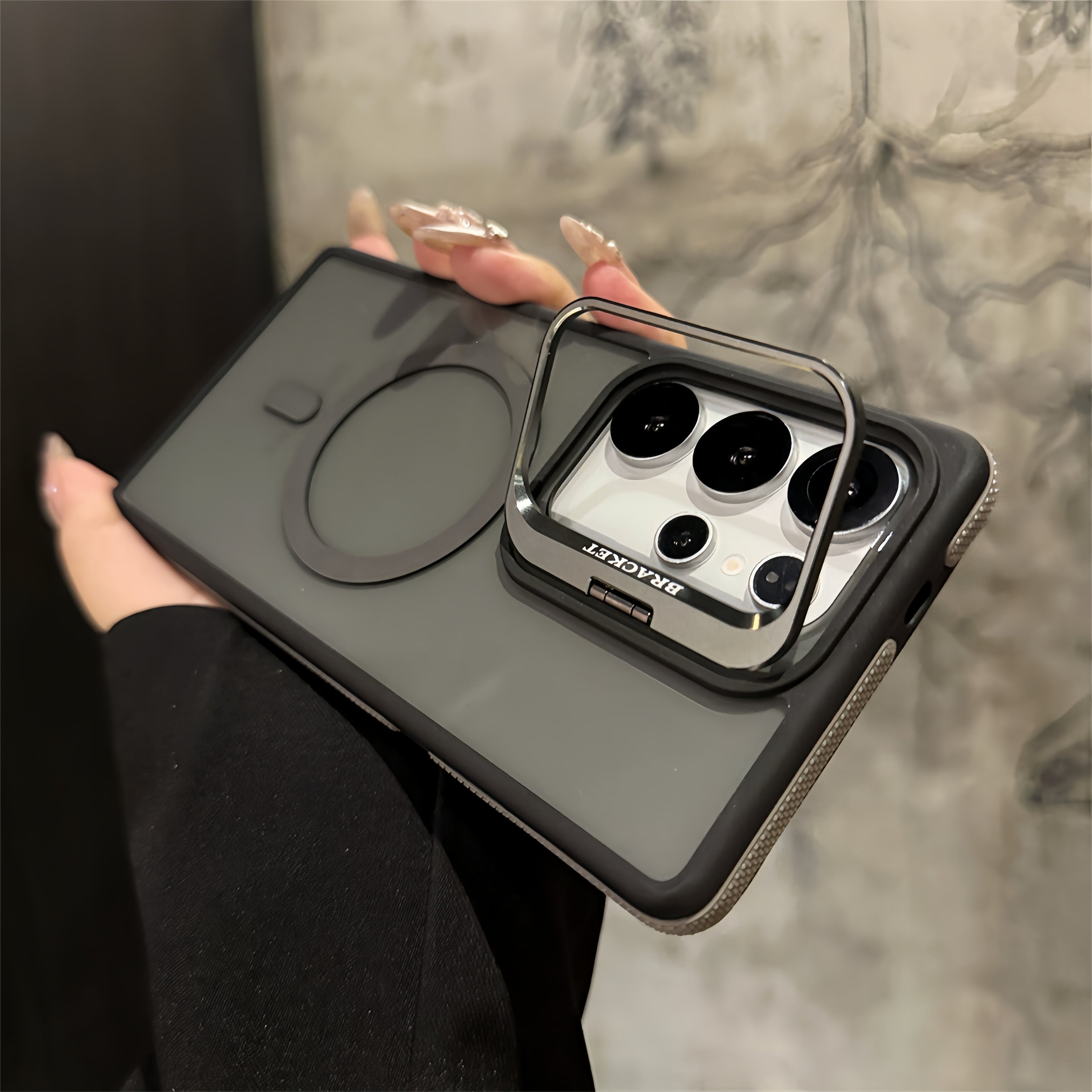 Magnetic Camera Ring Stand Case for Samsung S25 Ultra