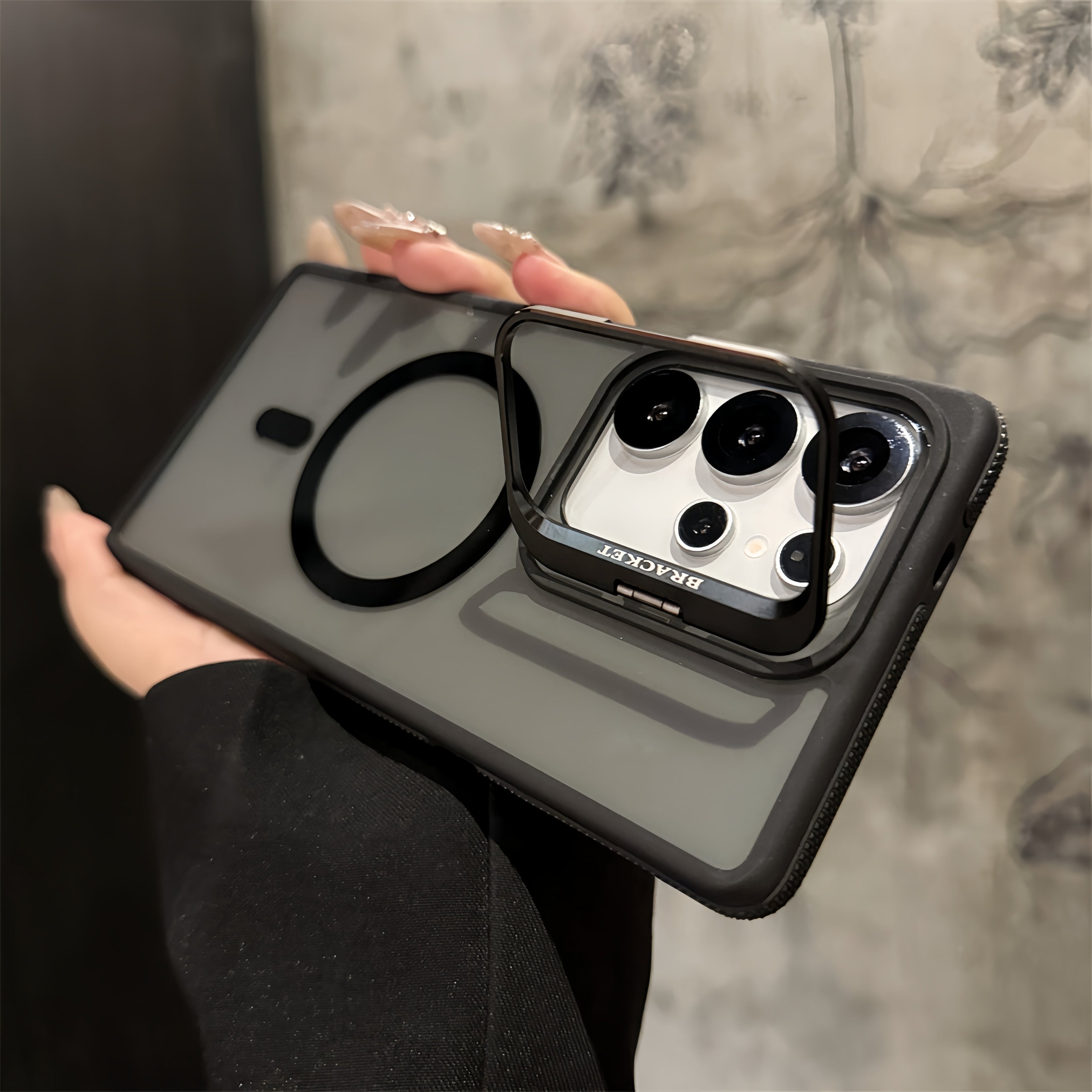 Magnetic Camera Ring Stand Case for Samsung S25 Ultra