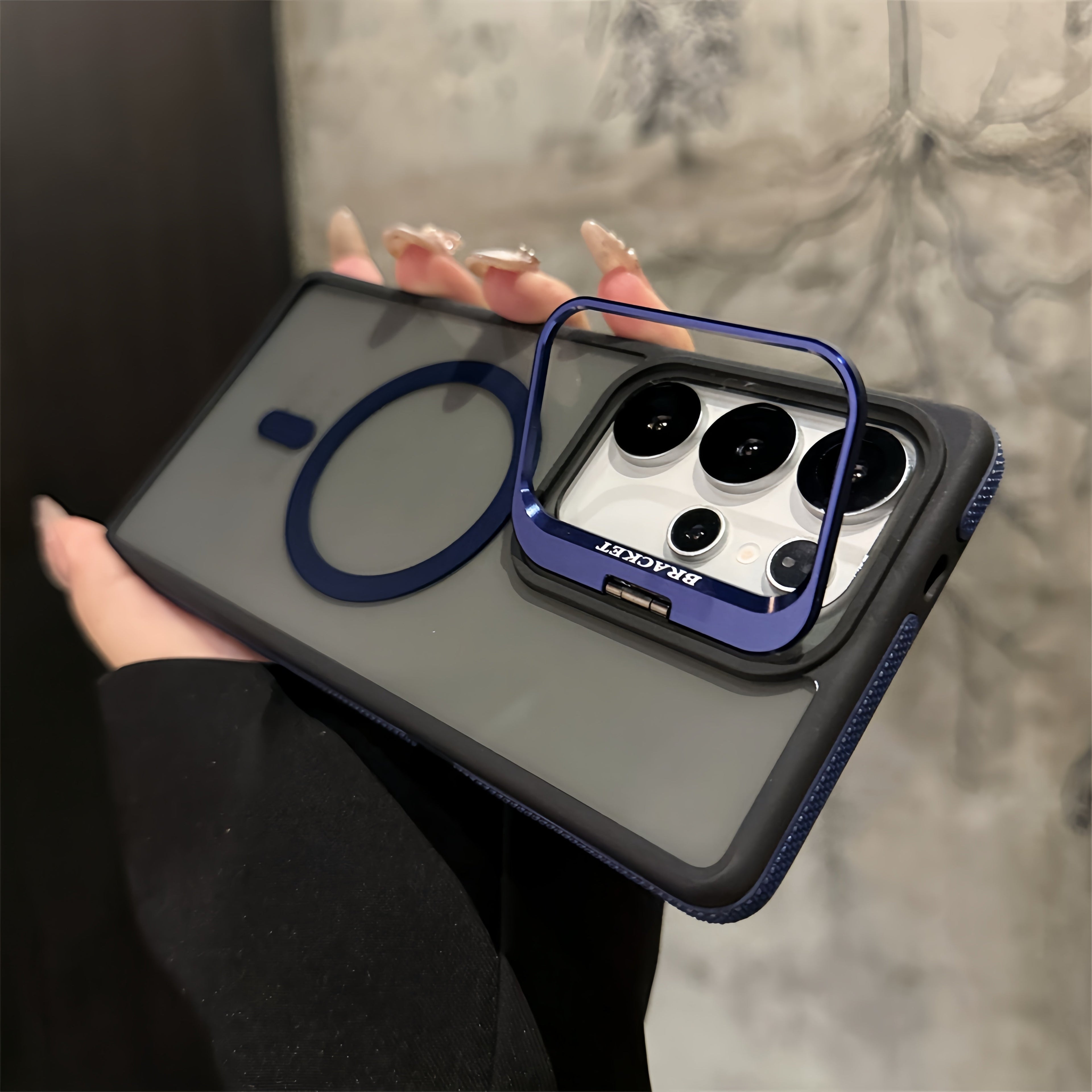 Magnetic Camera Ring Stand Case for Samsung S25 Ultra