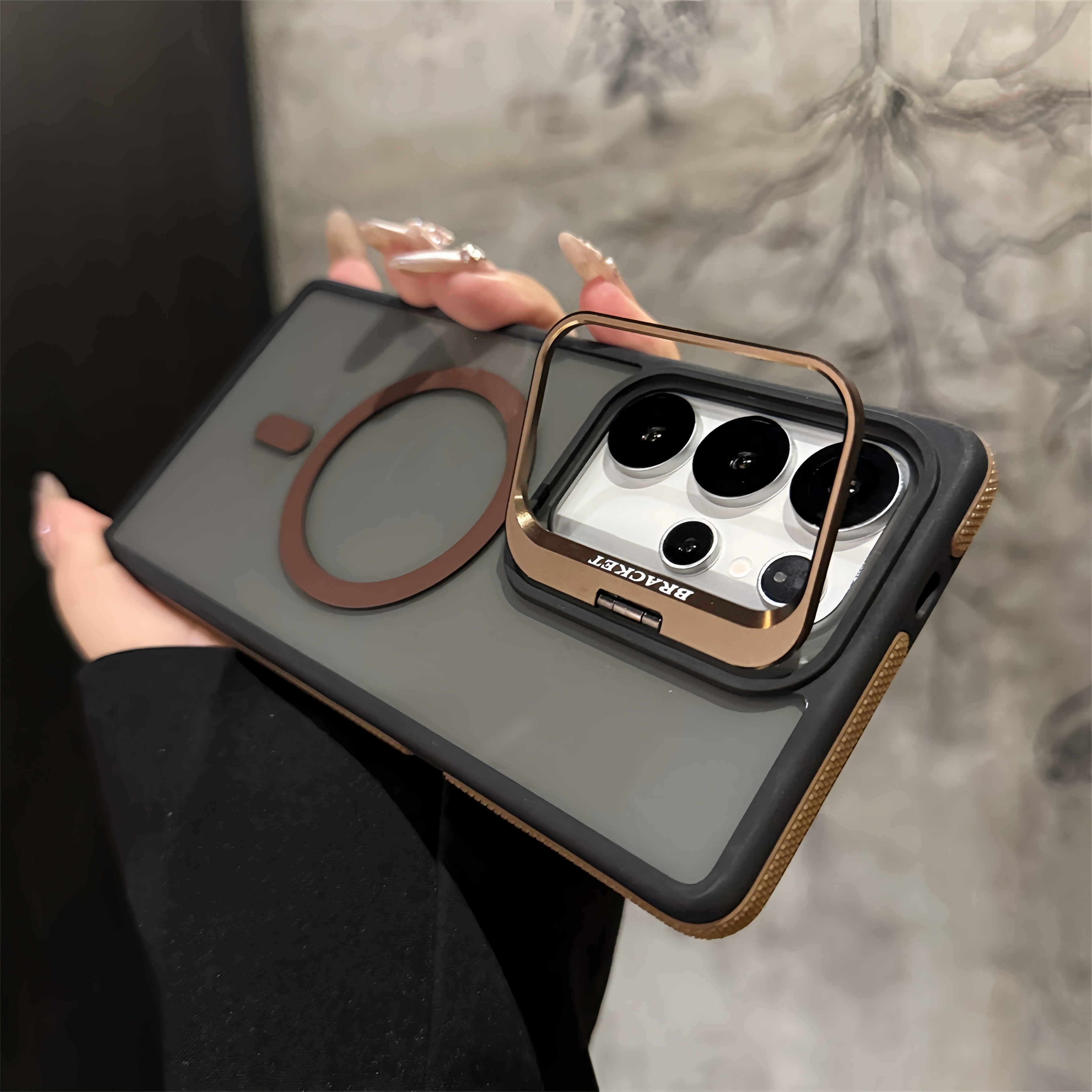 Magnetic Camera Ring Stand Case for Samsung S25 Ultra