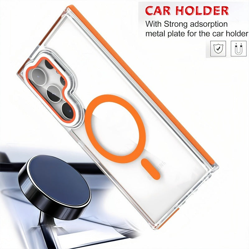 CrystalShield Magnetic Bracket Case for Samsung S25 Ultra