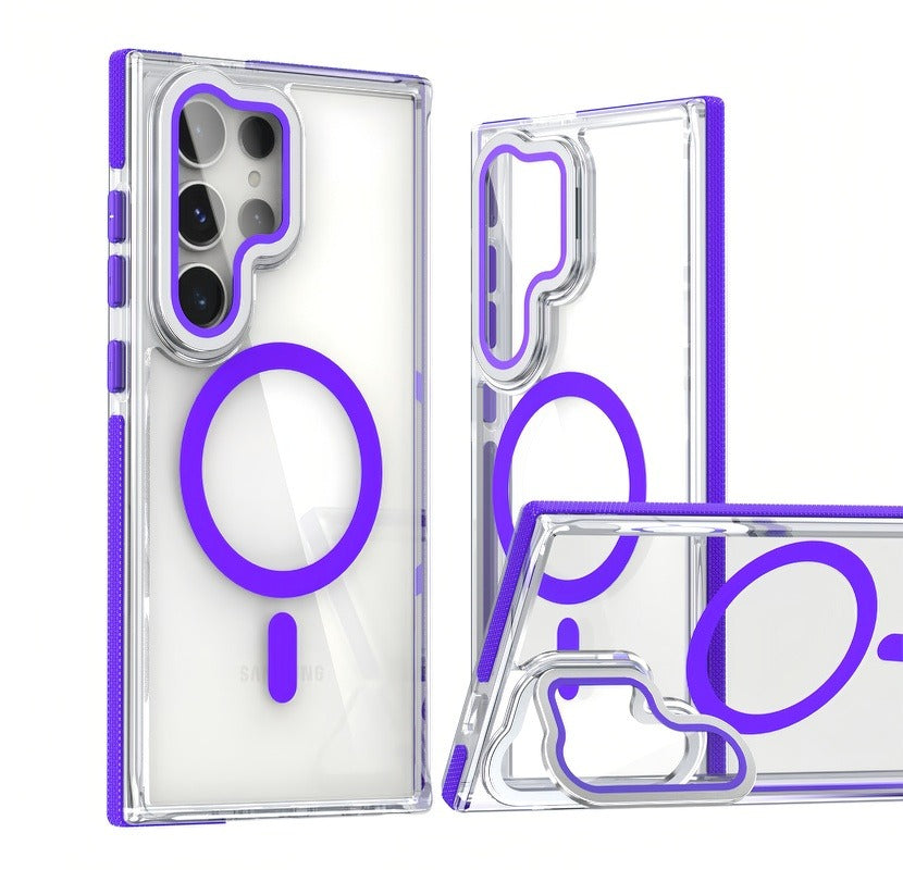 CrystalShield Magnetic Bracket Case for Samsung S25 Ultra