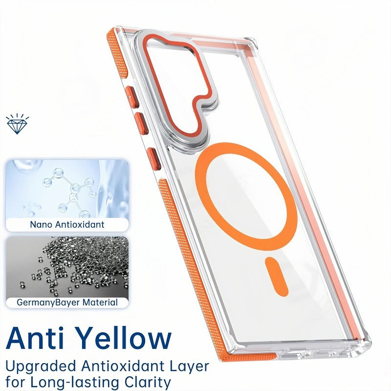 CrystalShield Magnetic Bracket Case for Samsung S25 Ultra