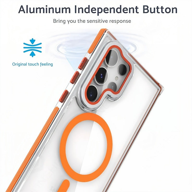 CrystalShield Magnetic Bracket Case for Samsung S25 Ultra