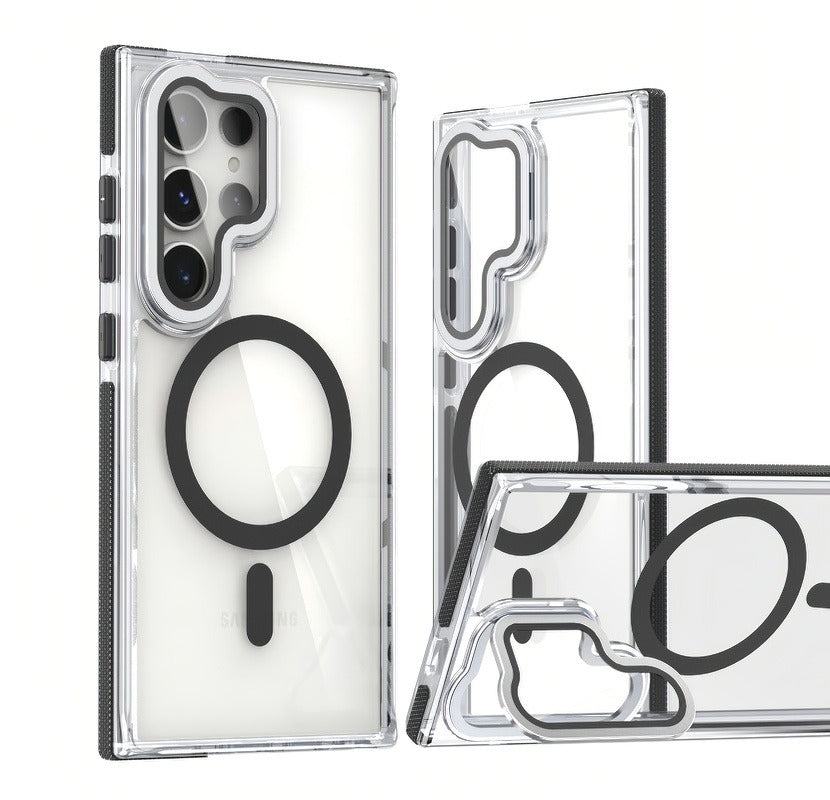 CrystalShield Magnetic Bracket Case for Samsung S25 Ultra
