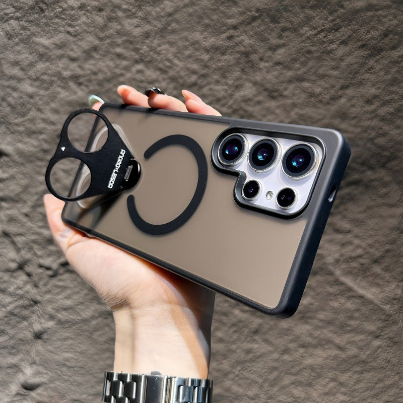 Tri-Ring Magnetic Stand Case For Samsung S25 Ultra