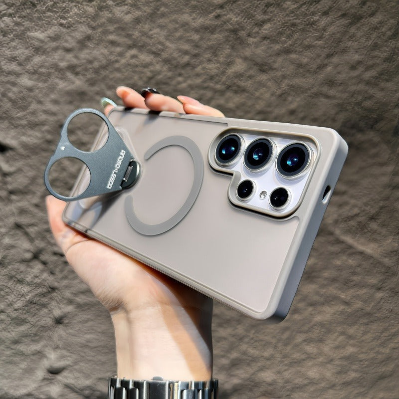 Tri-Ring Magnetic Stand Case For Samsung S25 Ultra