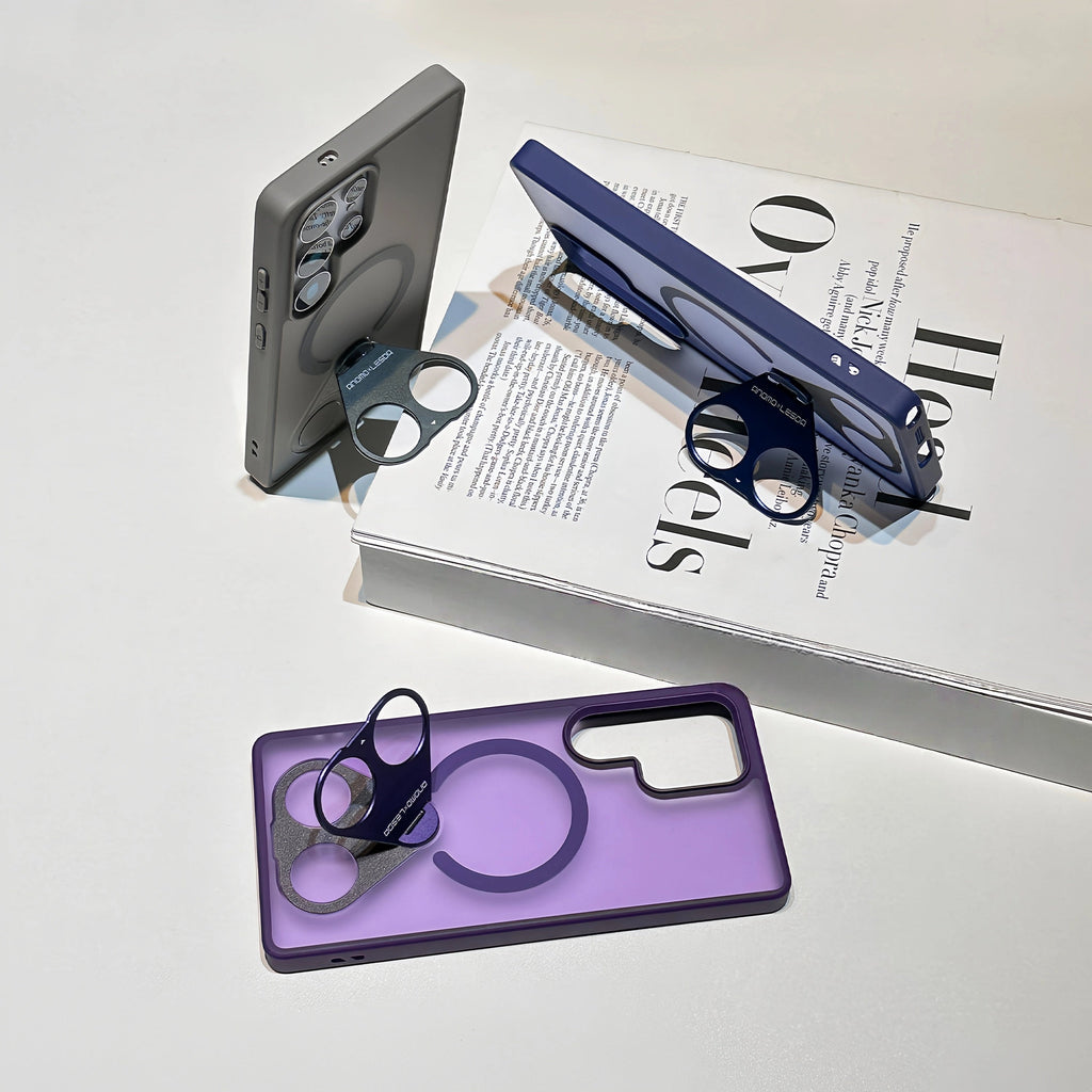 Tri-Ring Magnetic Stand Case For Samsung S25 Ultra