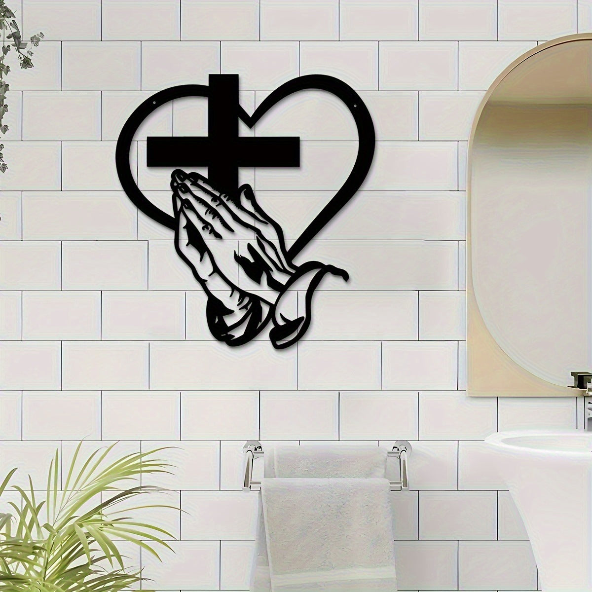 ✝️Metal Jesus and Cross Wall Art: Christian Home Decor