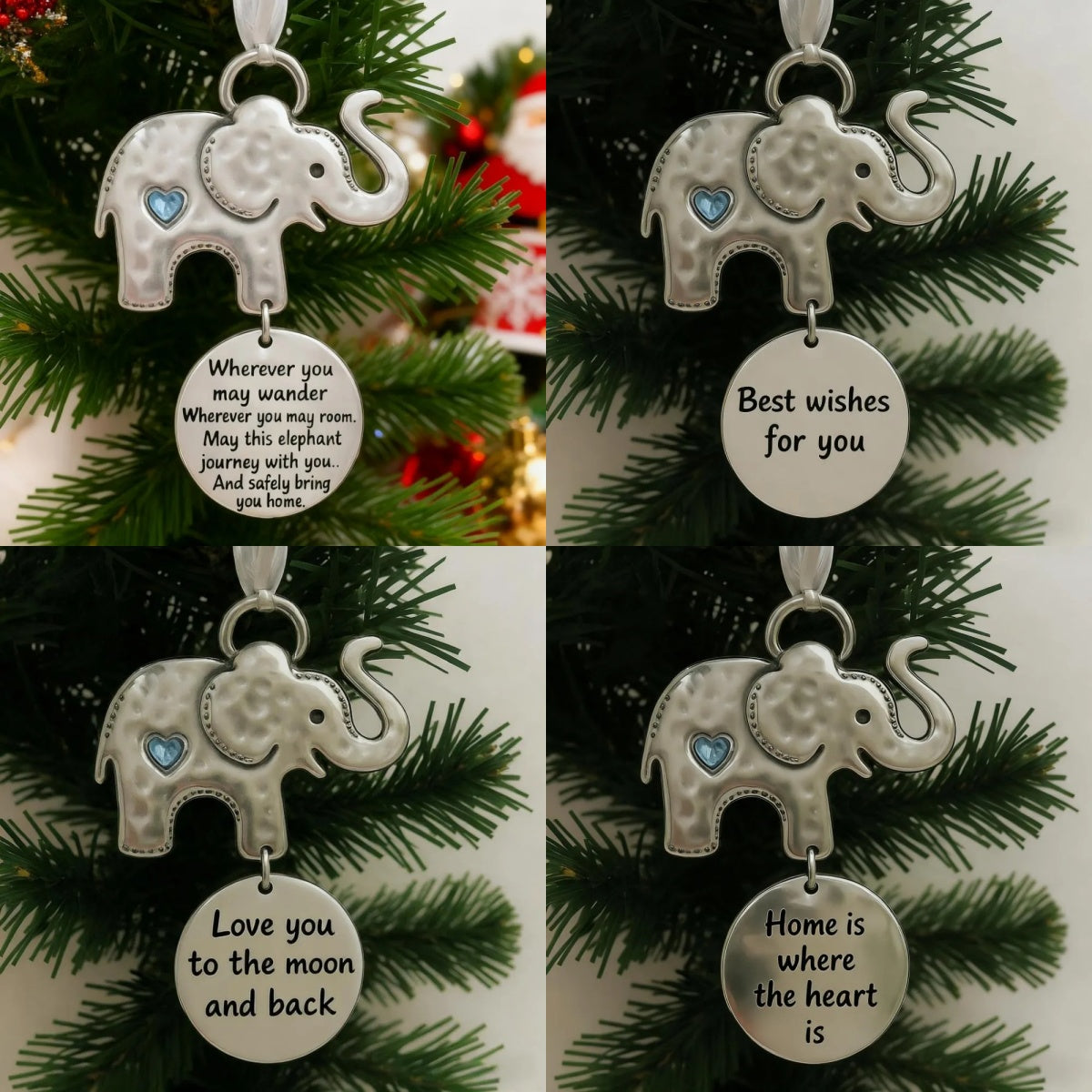 Elephant Friendship Christmas Ornament